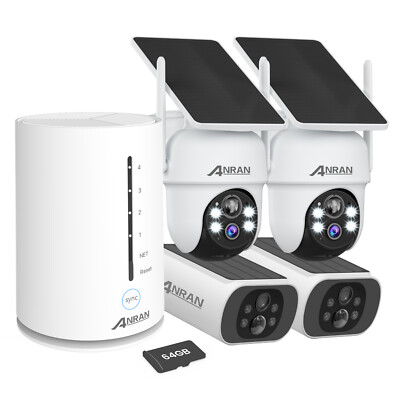 ANRAN 4MP Wireless Solar Battery Home Security Camera System WiFi CCTV Outdoor
