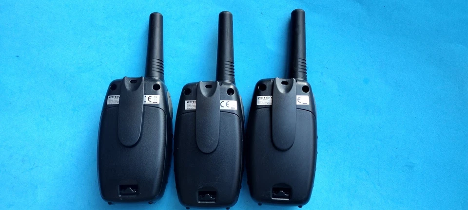 3Pc Retevis RT628 Kids Walkie Talkies 22 Channel FRS Uhf FRS 2 Way, Black - Image 3 of 4