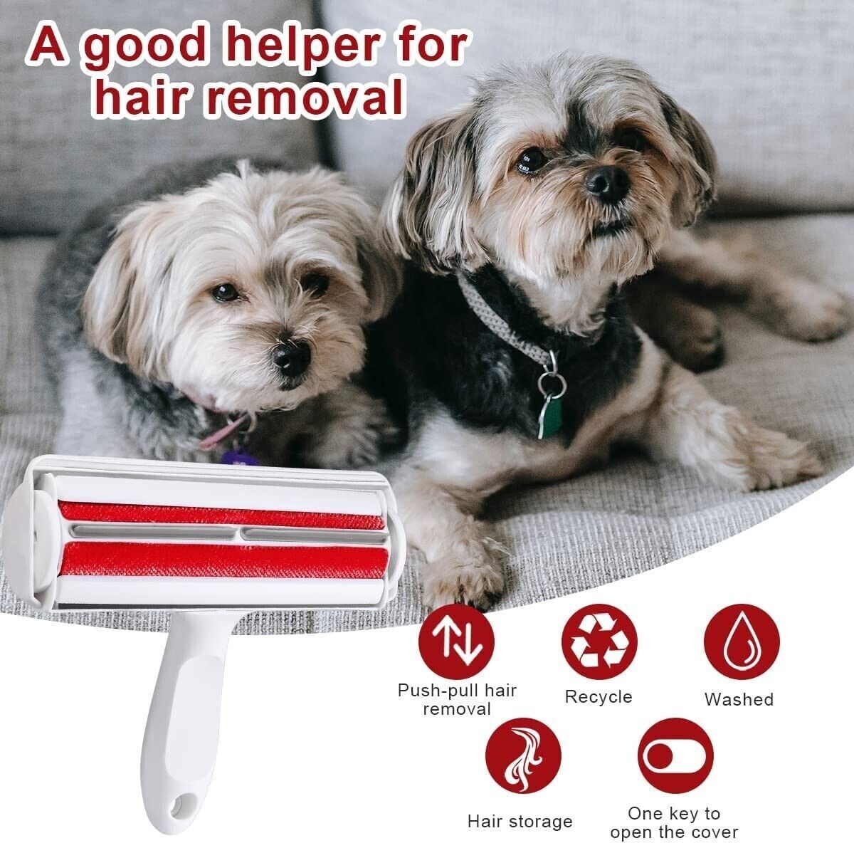 Pet Hair Remover Roller Reusable Dog Cat Fur Remover for