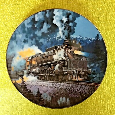 1993 The Overland Limited Collector Plate by R.E. Pierce Railroad Trains Knowles