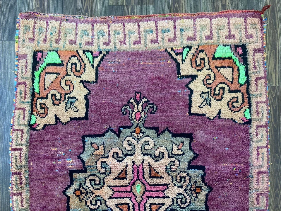 Gorgeous Vintage Rug Smal PinK Rug Cozy Hallway Rug,Living Room Accents,  3x4 ft - Image 4 of 4