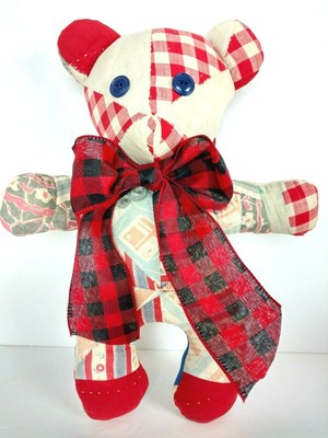 buffalo plaid teddy bear