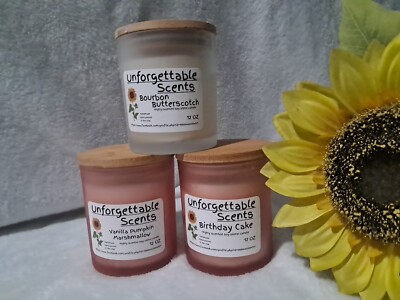 Unforgettable Scents  12oz handmade candles 