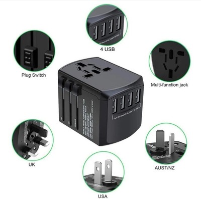 Universal Adapter Multistecker USB Port Typ-C IOS Stecker Power Charger Adapter