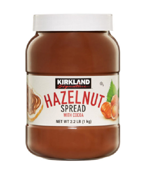 Kirkland Signature Hazelnut Chocolate Smooth Spread with Cocoa Large Tub-1kg