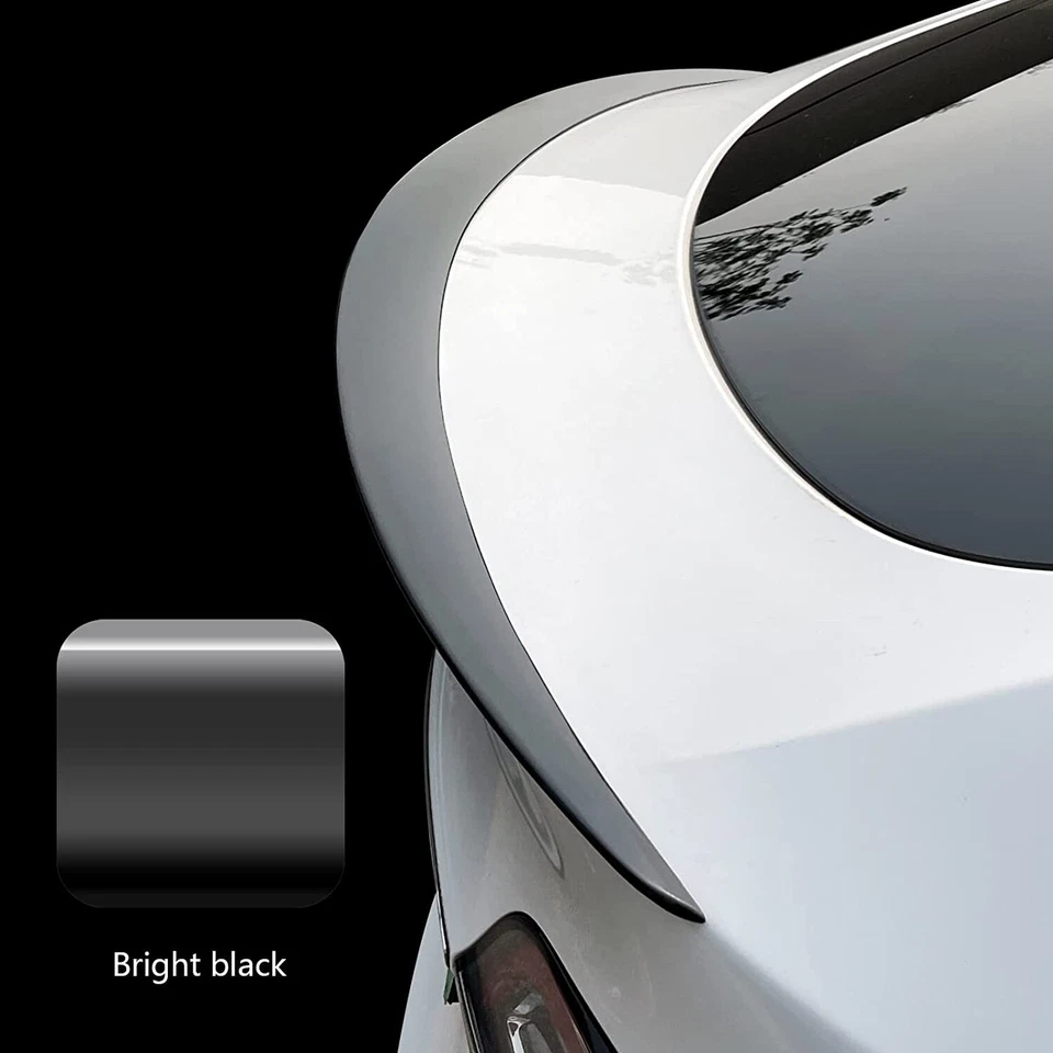 For Tesla Model Y 2020 - 2023 Rear Trunk Spoiler Tail Wing (Glossy Black) - Image 2 of 4