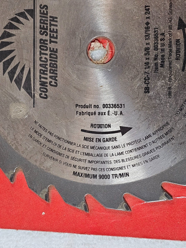 Hilti 7 1/4 x 5/8 x 13/16" 24 Teeth Carbide Cutting Circular Saw Blade - #336531 - Picture 6 of 9