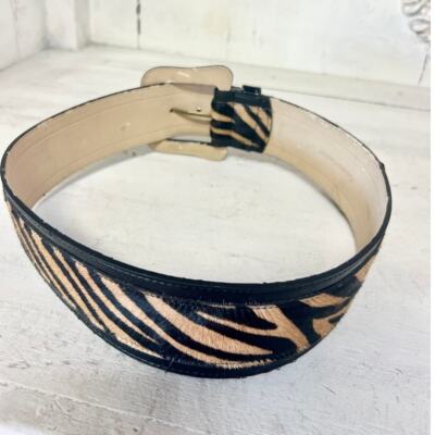 Via Spiga Genuine Leather Tiger Striped Adjustable Waist  display picture 1