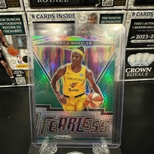 2021 Panini Prizm WNBA - Fearless Green Prizm #9 Erica Wheeler