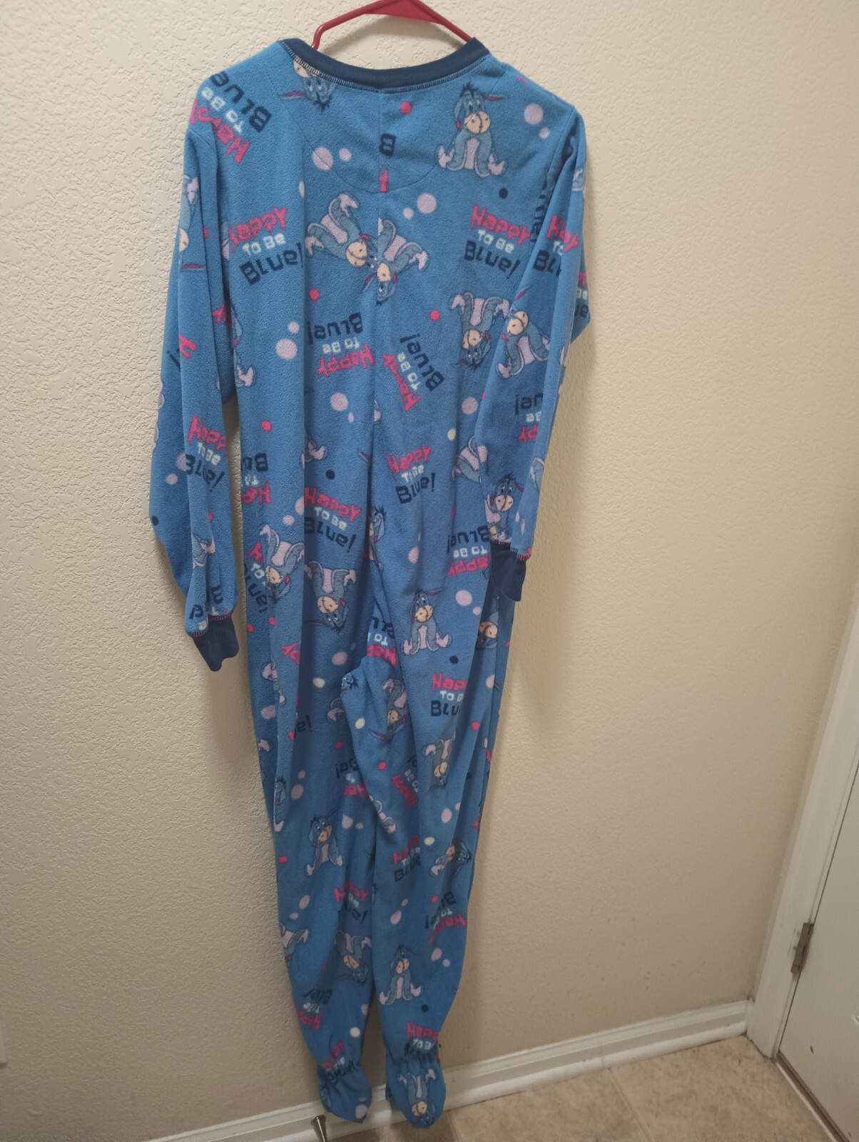 Disney Eeyore One Piece Footed Pajamas Women's Small Gem