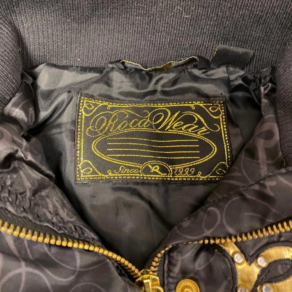 Abrigo acolchado negro Rocawear niños niñas talla 5 mediano Foto 3 de 4