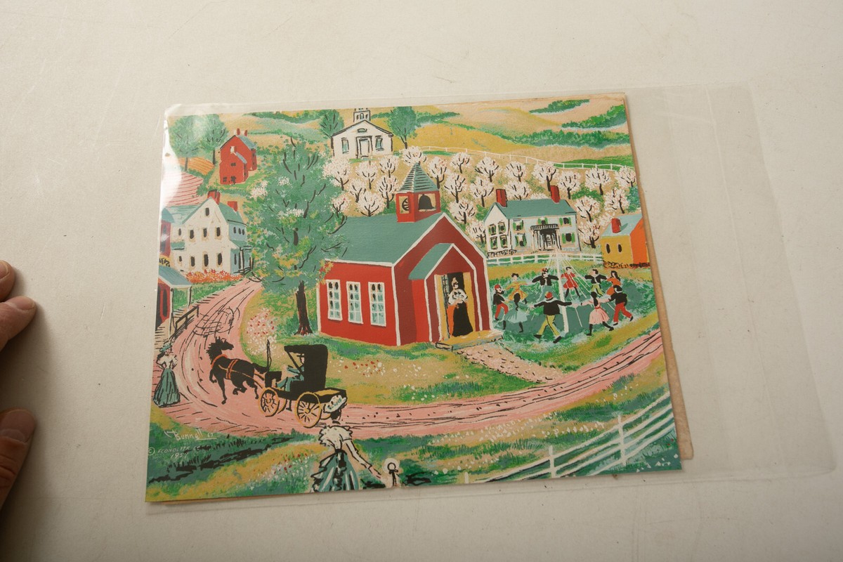 Pair Bunnell Print Paintings 1957 (UA3/JSF6) Econolite MCM Country