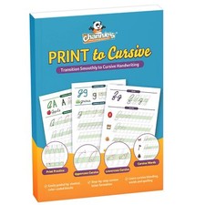 Print and Cursive Handwriting Workbook, Step-By-Step Uppercase  Lowercase Cu...