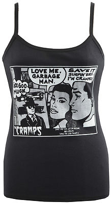 DAMEN TRÄGER WESTE TANK TOP KRÄMPFE GOO GOO MUCK PSYCHOBILLY GARAGE COMIC S-2XL