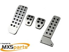 MX5 Pedals Cover Set 4 PC Aluminium With Footrest Mazda MX-5 RHD Mk4 & RF 2015>