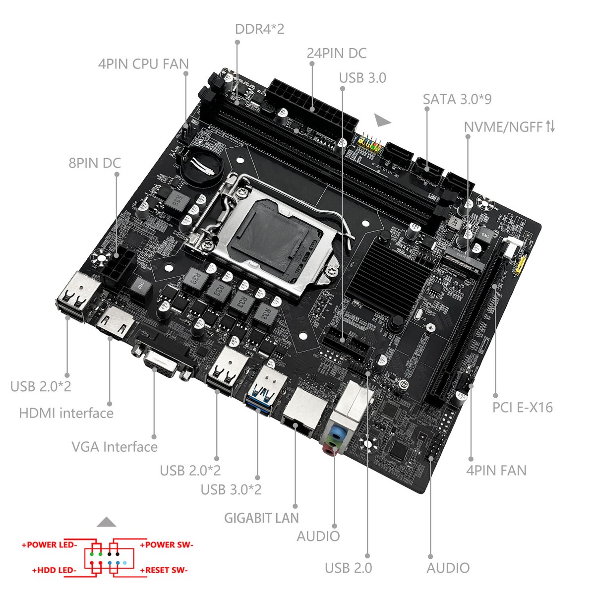 H110 Best Lga 1151 Series 300 Motherboard H110 Motherboard LGA