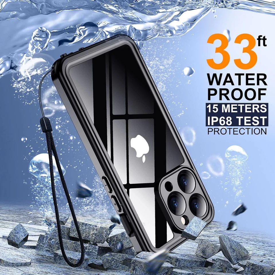 For iPhone 15 Pro Max Plus Waterproof Case Cover Shockproof  w/ Screen Protector - Image 2 of 4