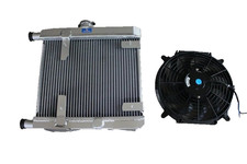 Fit Lancia Fulvia 1.3 V4 67-76 Aluminum Radiator 12 Fan