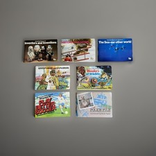 VINTAGE BROOKE BOND CARD ALBUMS COMPLETE SET OF 3 ON TOP ROW, OTHERS 94% FULL.