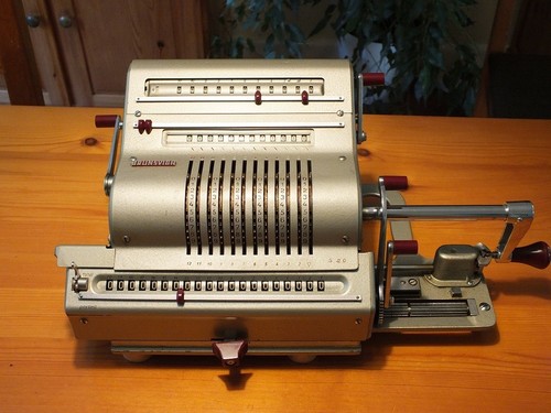 Vintage 1960's Brunsviga S20 mechanical calculator. Excellent condition. Working