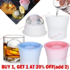 1-8x Large Ice Ball Maker Cube Tray Big Silicone Mold Sphere Whiskey Round Mould