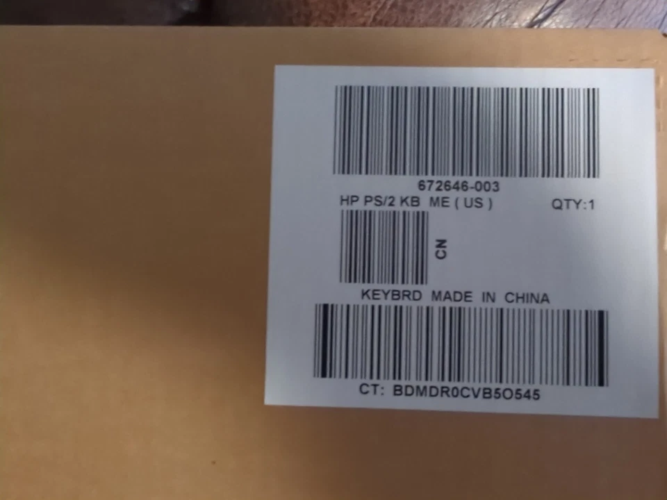 HP OEM Genuine Wired PS/2 - Keyboard - Black - 672646-003 KB-1156 NEW - Image 3 of 3