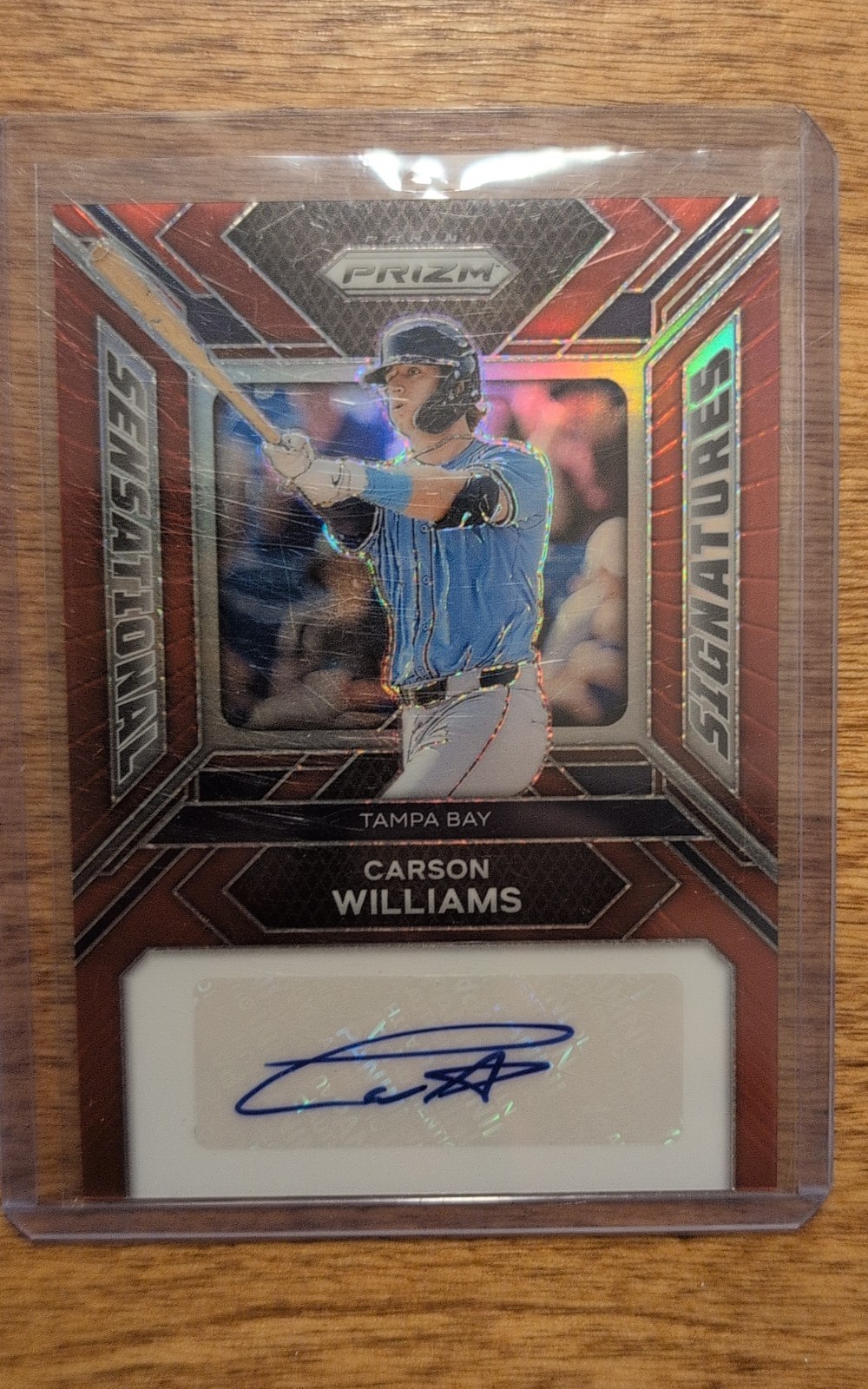 2024 Panini Prizm - Sensational Signatures Carson Williams #SS-CW Red Prizm /99 
