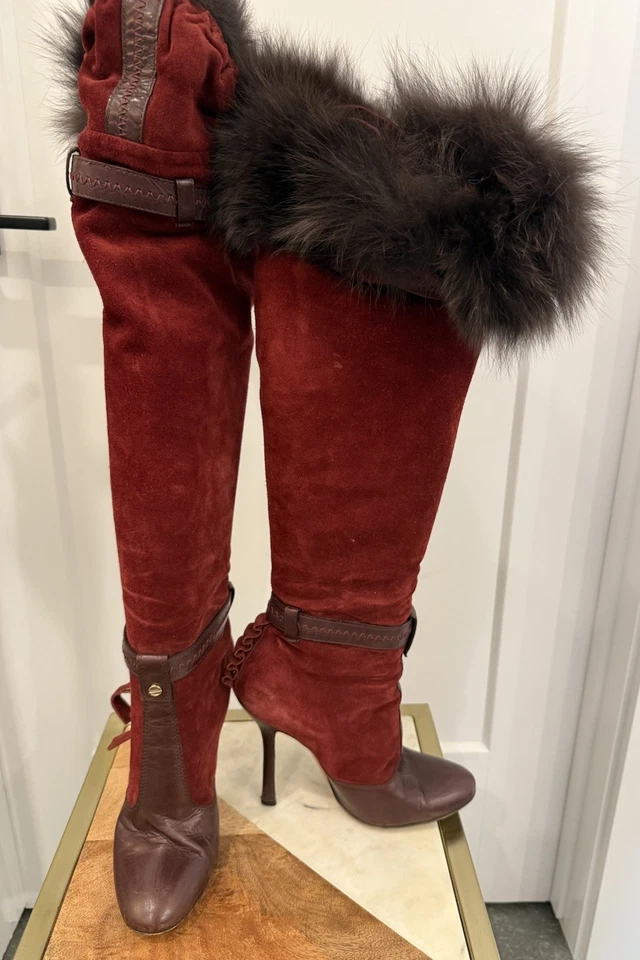 Botas rojas de gamuza y cuero DSQUARED2 talla 38 ¡¡RARAS!!! Foto 2 de 4
