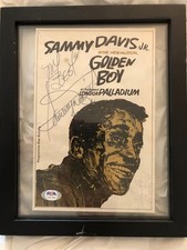 SAMMY DAVIS JR SIGNED PROGRAM COA PSA