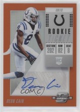 2018 Panini Contenders Optic Rookie Ticket Orange Prizm 5/49 Deon Cain Auto 0xi8