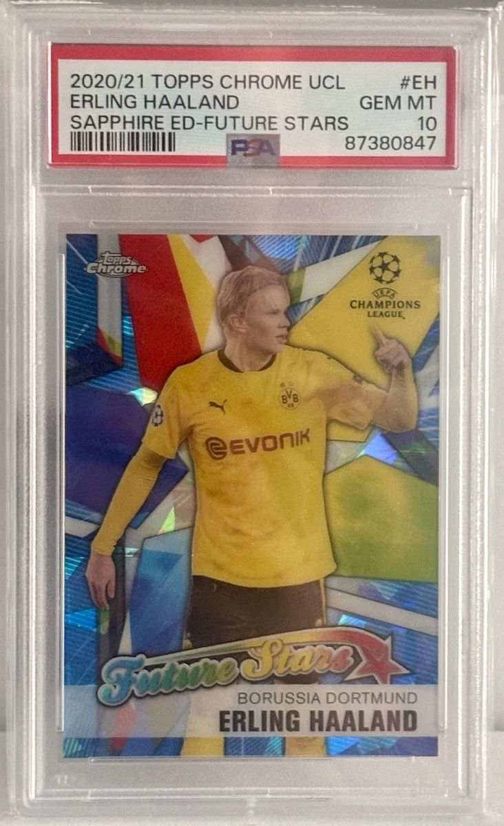 2020-21 Topps Chrome UCL Sapphire Edition Erling Haaland #FS-EH