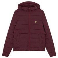 Burgunderfarbene Pufferjacke Mit Kapuze Der Marke Lyle & Scott