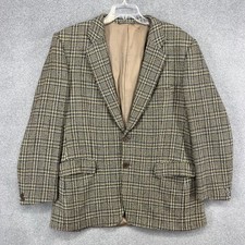 Ermenegildo Zegna Soft Wool Blend Plaid Blazer Sport Coat Mens Size 54