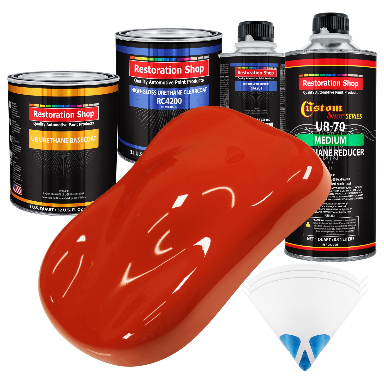 MONZA Red Quart Urethane Basecoat Clearcoat Auto Paint Kit