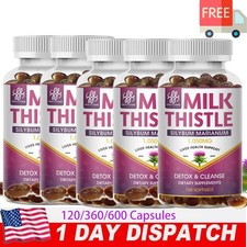 Milk Thistle Silymarin Extract 1050mg Liver Cleanser Liver Detox 120-600Ct