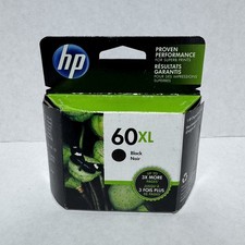 HP 60XL Black High-Yield Genuine Ink Cartridge CC641WN Exp. 2021