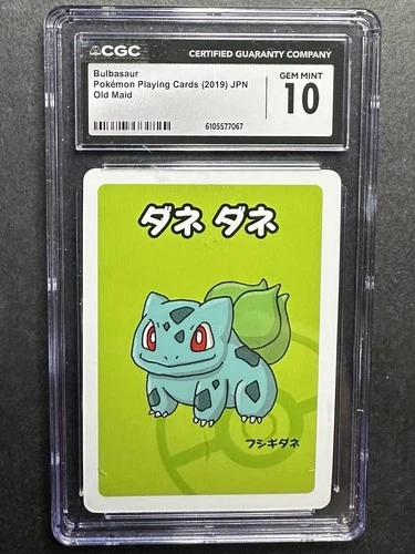 CGC Gem Mint 10 Pokemon 2019 Japanese Playing Cards Old Maid Bulbasaur G121