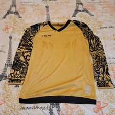Kelme Futbol Soccer Shirt 12 Yellow And Black Goalkeeper Padded Elbows