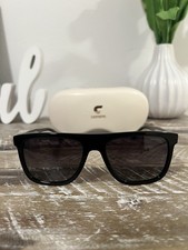 Carrera 267/S Black Square Sunglasses Polarized Gray Plastic Lenses for Men