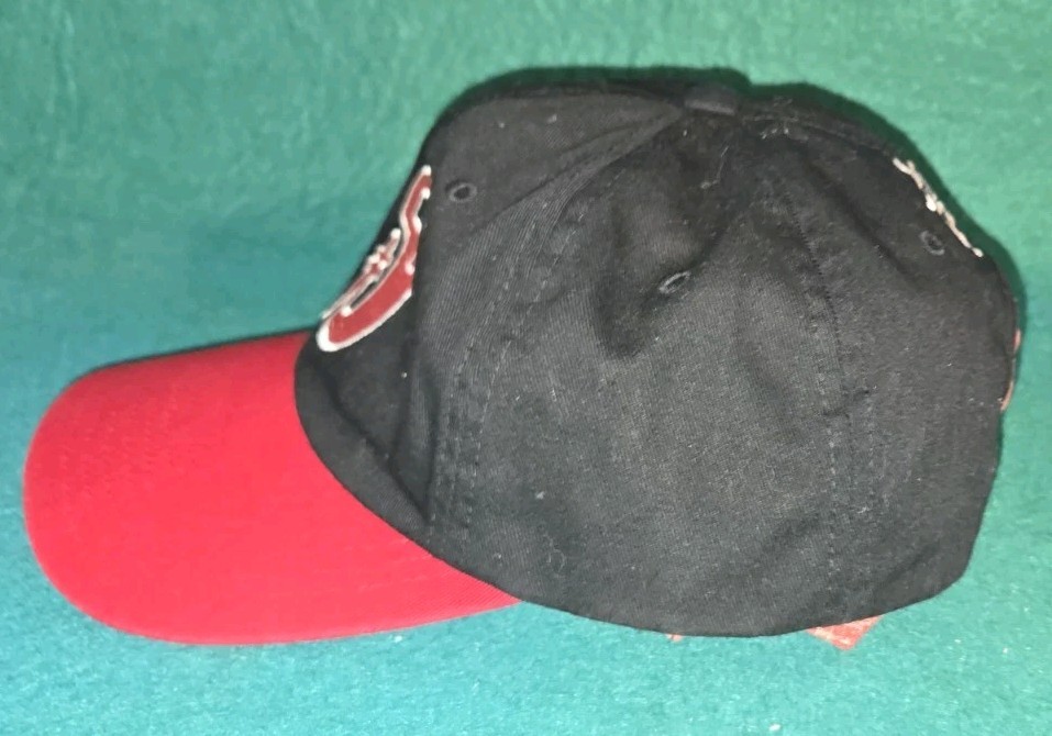 RARE Stussy Vintage S Low Pro Cap cotton Black Red Hip Hop
