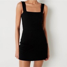 Victoria s Secret PINK Ribbed Square Neck Active Dress Black Size XXL