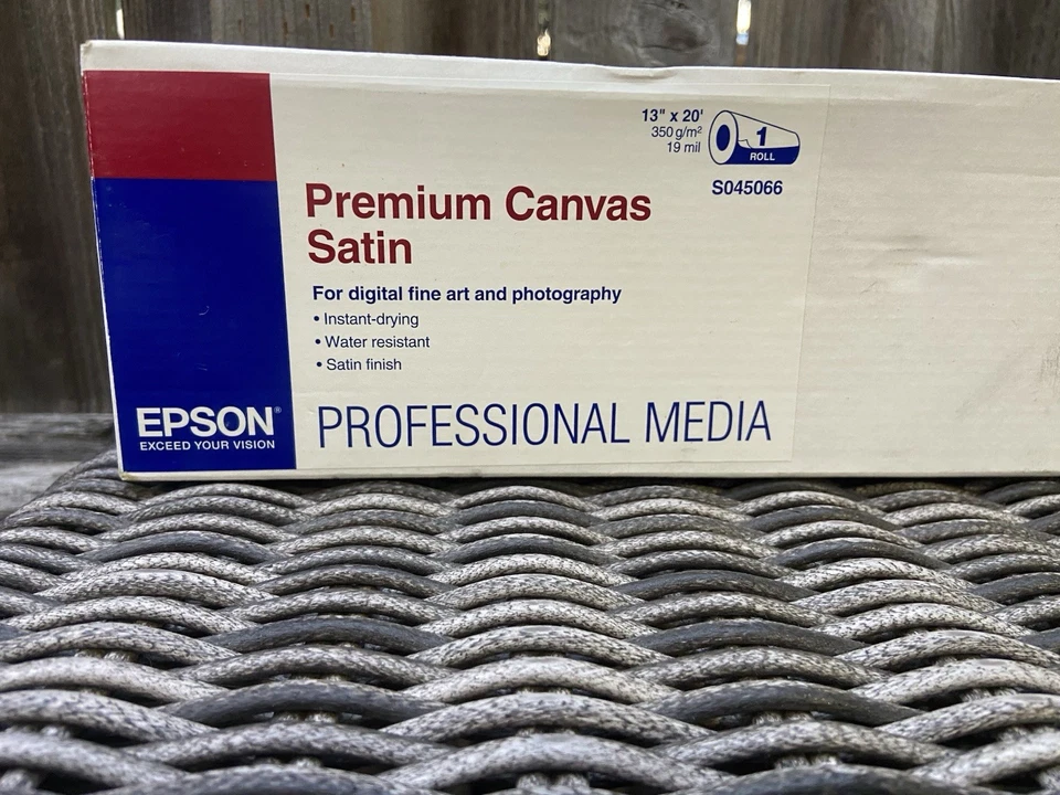 Epson Professional Media Premium Canvas Satin 13” X 20 ft Roll S045066 - Image 2 of 4