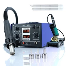 WEP 706-II Digital T12 Soldering Stataion Blower Hot Air Rework Station Kit