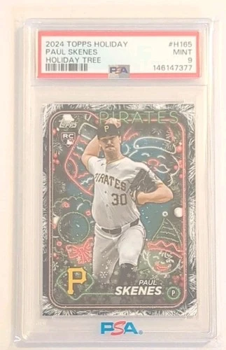 2024 Topps Holiday - Paul Skenes Holiday Tree #H165 (RC) PSA 9 Mint