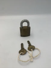 Vintage CORBIN Brass Padlock 2 Keys NEW BRITAIN CT CLEAN