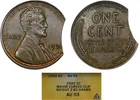 1920 1C ANACS AU53 MAJOR CLIP ERROR LINCOLN ~ CHOICE ORIGINAL!