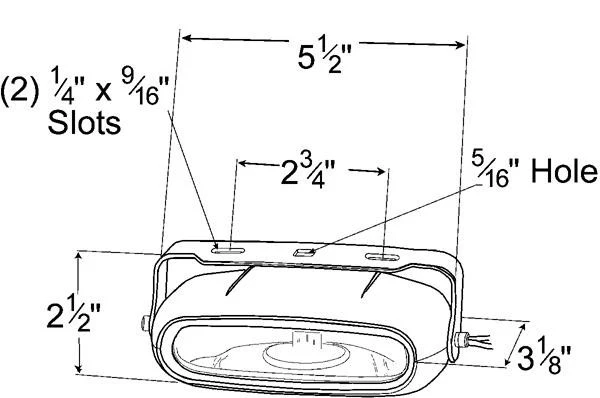 Комплект противотуманных фар GROTE 64371-5: противотуманные фары, галогенные, кронштейн, овальные, - Изображение 3 из 4