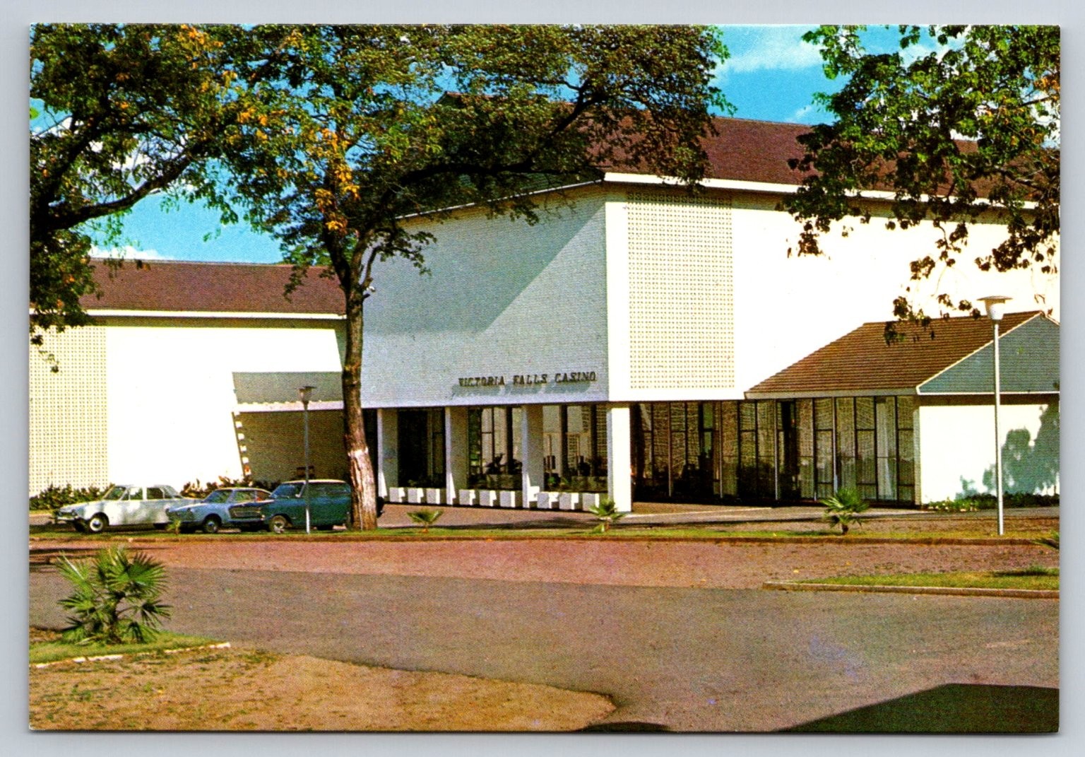 Victoria Falls Casino Hotel Rhodesia Vintage Postcard Big Game Card