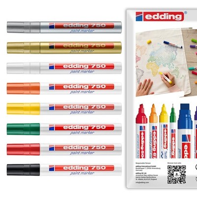 Edding 750 Paint Marker Pen Bullet Tip Low Odour 2-4mm Line