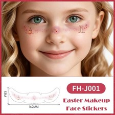 Temporary Tattoo Face Stickers Are Easy to Tear Off, Makeup Easter Stickers D8B9